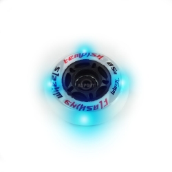 Kółka świecące, rekreacyjne, fitness 76mm/85A FLASHING BLUE 2szt. Tempish